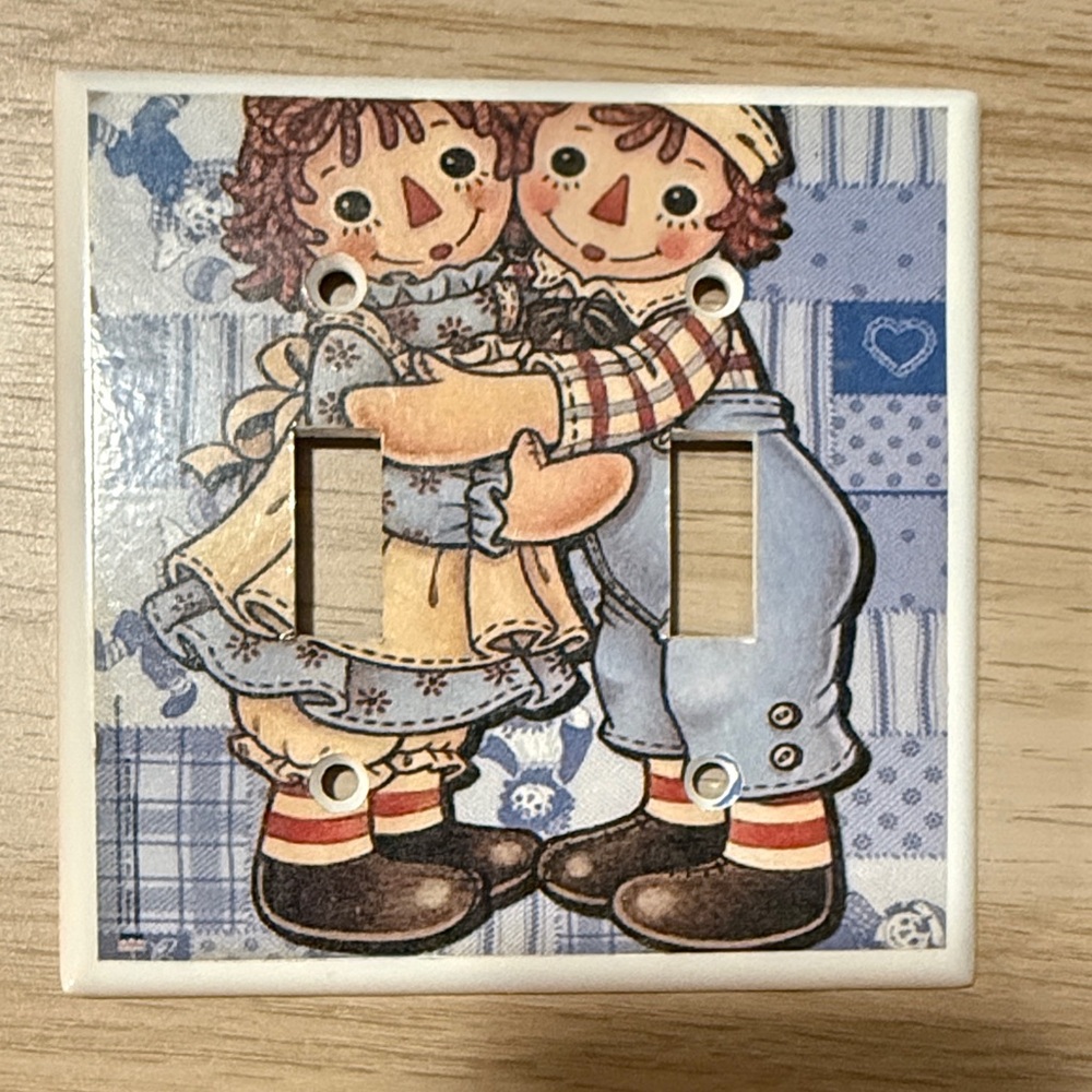 Vintage Style Double Light Switch Cover